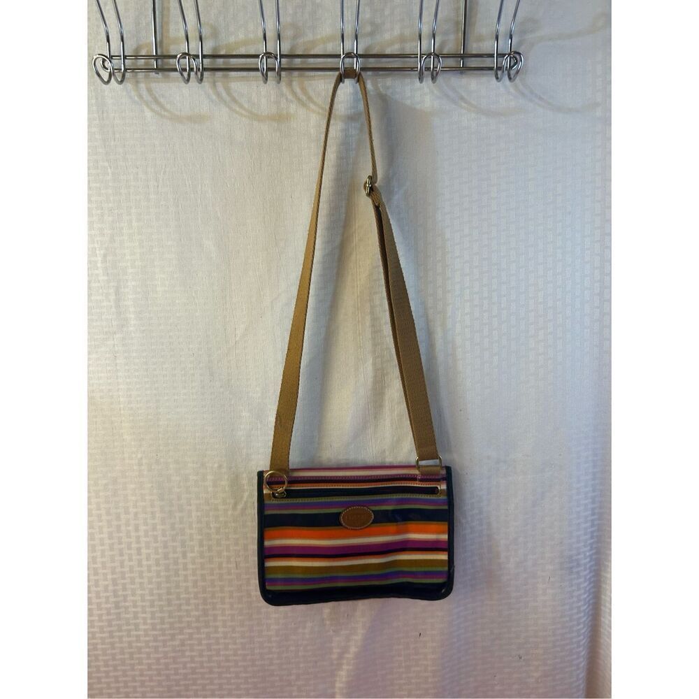 Fossil Striped 9.5x7" Crossbody Adjustable Straps… - image 1